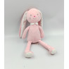 Doudou lapin rose blanc étoiles TEX BABY