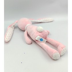 Doudou lapin rose blanc étoiles TEX BABY
