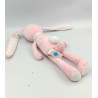 Doudou lapin rose blanc étoiles TEX BABY