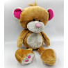 Peluche ours marron gris rose K&C