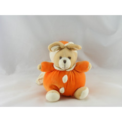 Doudou plat souris rayé bleu LUC BERNAERT