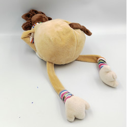 Doudou lion marron beige blanc oiseau BREMEL