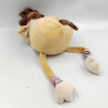 Doudou lion marron beige blanc oiseau BREMEL
