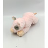 Doudou peluche cochon rose gris NATURE PLANET