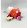 Doudou musical lapin blanc orange rouge radis carotte SUCRE D'ORGE