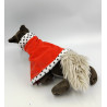 Doudou loup marron gris cape rouge roi AUZOU