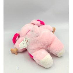 Ancienne peluche chien rose nez coeur GIOCHI PREZIOSI