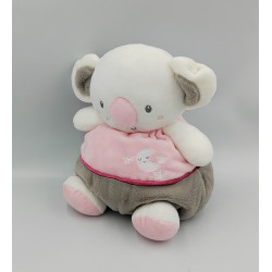 Doudou koala blanc rose gris Rondoudou GIPSY