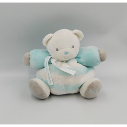 Doudou ours blanc bleu rayé Tendres et Douces KALOO