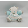 Doudou ours blanc bleu rayé Tendres et Douces KALOO