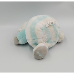Doudou ours blanc bleu rayé Tendres et Douces KALOO