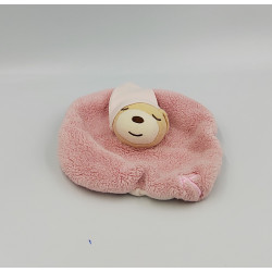 Doudou Plat carré ours endormi rose K KALOO