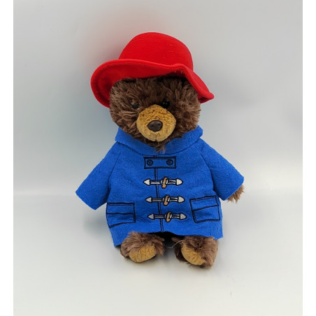 Peluche ours Paddington Bear manteau bleu chapeau rouge 2014