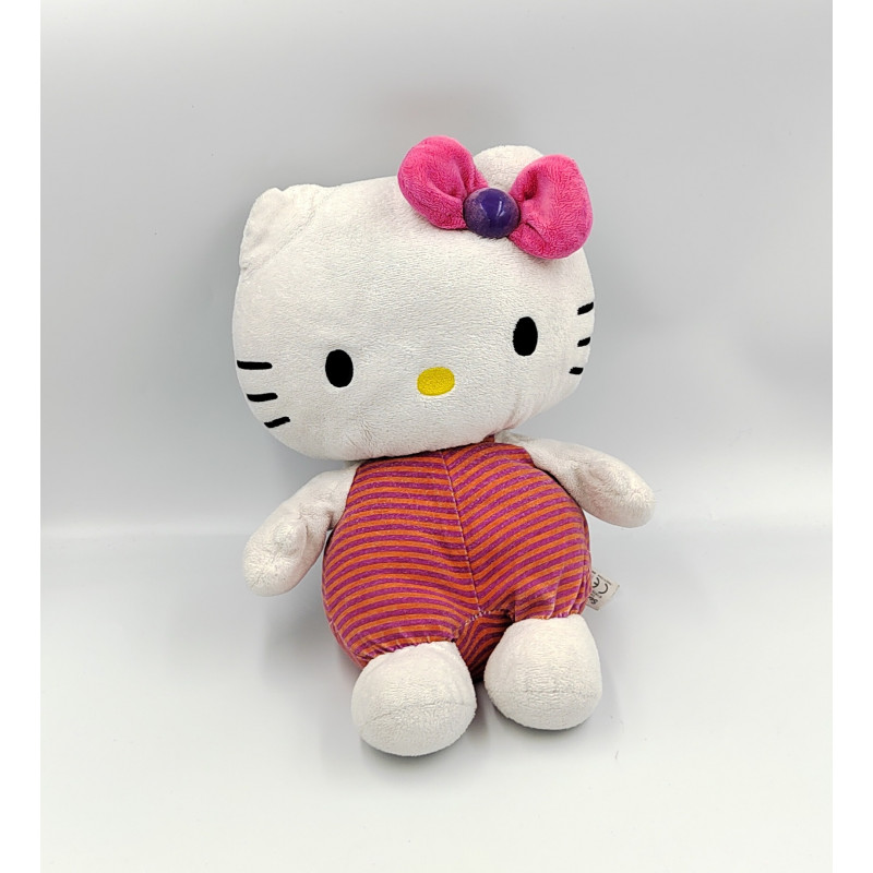 DOUDOU CHAT HELLO KITTY VIOLET RAYÉ ROSE SANRIO LICENSE