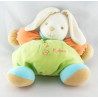 Doudou boule lapin vert orange bleu 123 KALOO