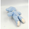 Ancien doudou peluche ours bleu blanc NOUNOURS