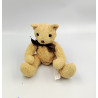 Doudou ours beige noeud marron SIPLEC
