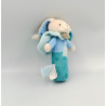 Doudou baton pouet lapin bleu turquoise Pacap BABY NAT