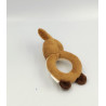 Doudou hochet lapin marron blanc PICOT