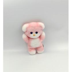 Ancienne peluche ours blanc rose PASTEL