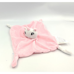 Doudou plat licorne rose blanche NANJING