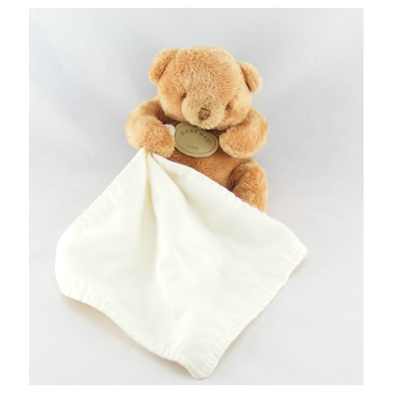 Doudou Ours beige avec mouchoir Baby Nat
