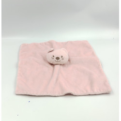 Doudou plat chat rose