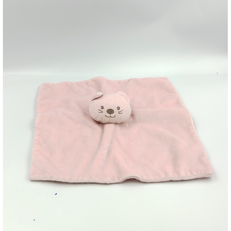 Doudou plat chat rose