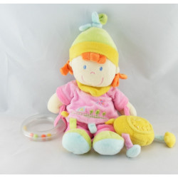 Doudou poupée lutin fille rose avion arbres NICOTOY