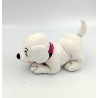 Doudou peluche chien dalmatien collier rose DISNEY