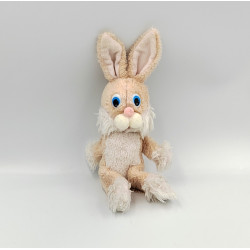 Ancien doudou peluche lapin beige blanc RUSS