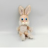 Ancien doudou peluche lapin beige blanc RUSS