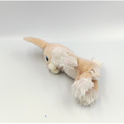 Ancien doudou peluche lapin beige blanc RUSS