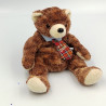 Doudou peluche ours marron cravate Dad TY PAPPA