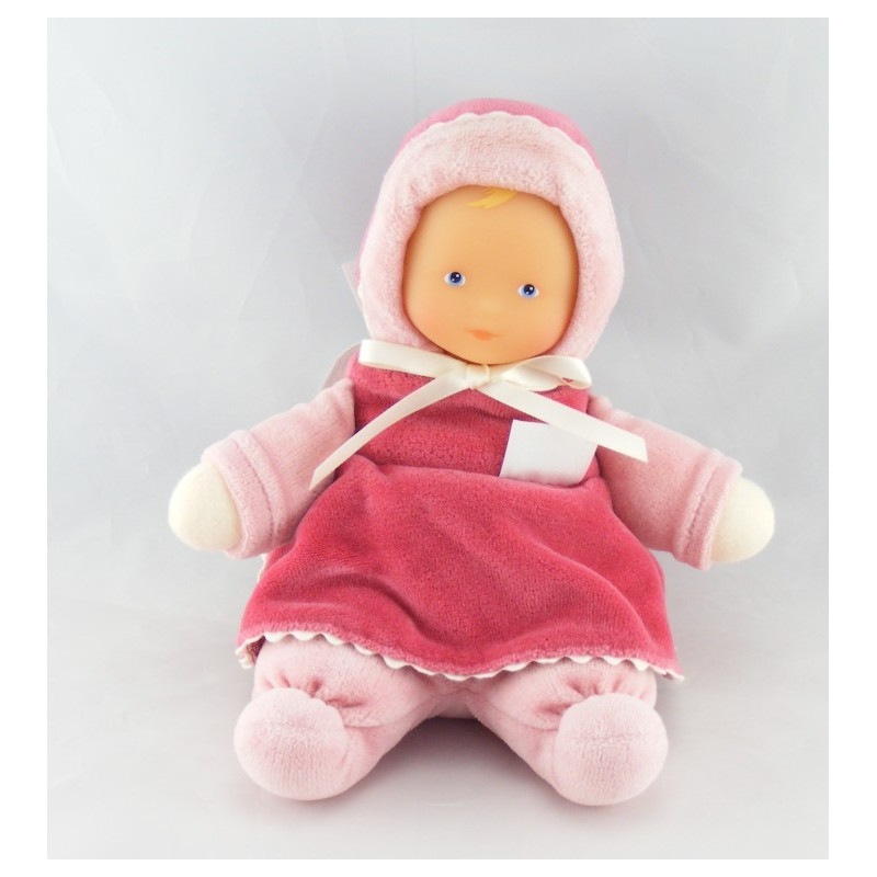 Doudou Poupée lutin rose cassis avec grelot Corolle