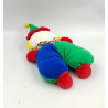 Doudou clown bleu jaune rouge vert
