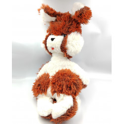 ANCIENNE PELUCHE LAPIN MARRON BLANC NOUNOURS