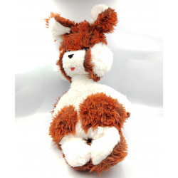 ANCIENNE PELUCHE LAPIN MARRON BLANC NOUNOURS