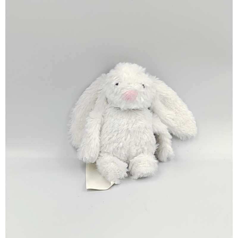 Petit doudou lapin blanc nez rose B&M