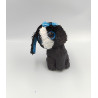 DOUDOU PELUCHE CHIEN NOIR BLEU YEUX BRILLANT TY TRACEY