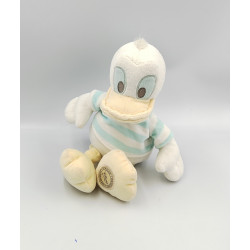 Peluche Canard Donald Duck blanc bleu ciel rayé DISNEY STORE