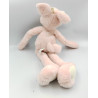 Grande doudou peluche cochon rose blanc NICOTOY