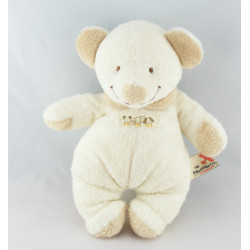 Doudou ours souris Beige col blanc NICOTOY
