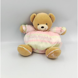 Doudou ours rose vert 10 ans de Bonheur KALOO