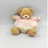 Doudou ours rose vert 10 ans de Bonheur KALOO