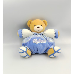 Doudou ours patapouf bleu carreaux BLUE KALOO