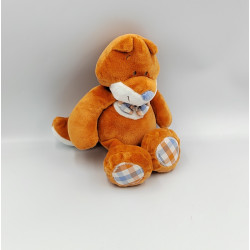 Doudou renard orange blanc bleu William et Henry NOUKIE'S