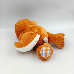 Doudou renard orange blanc bleu William et Henry NOUKIE'S