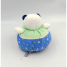Doudou ours blanc bleu vert coeurs URIAGE