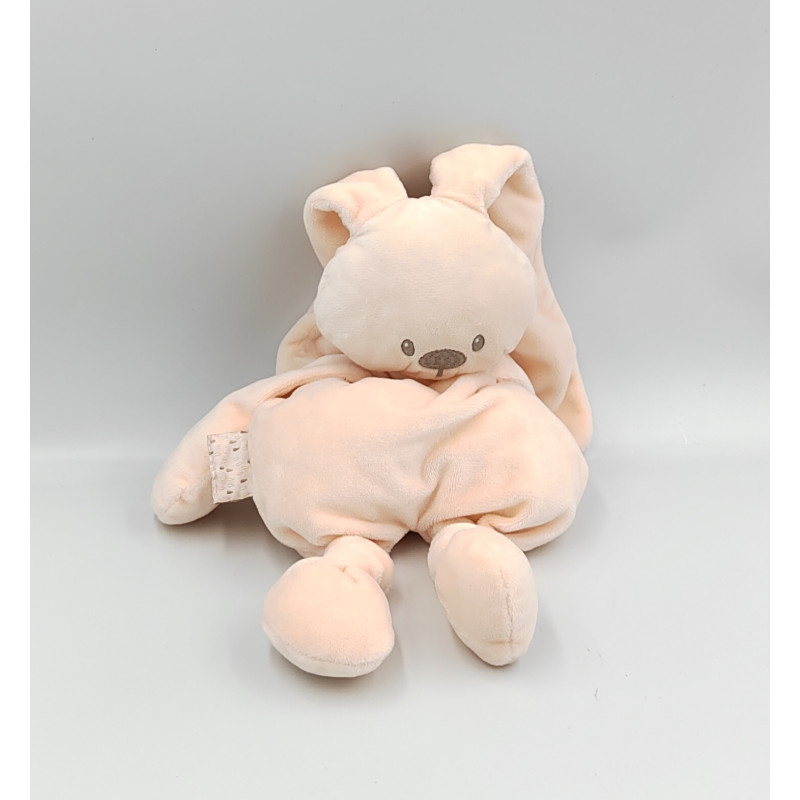 Doudou lapin rose clair orange Lapidou NATTOU